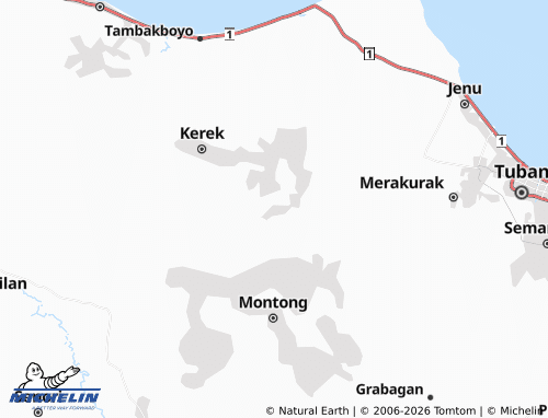 MICHELIN Temayang map - ViaMichelin