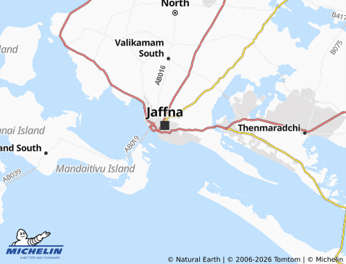 Mapa MICHELIN Chundikuli North - ViaMichelin