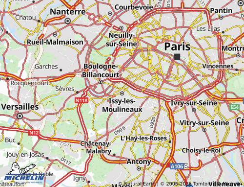MICHELIN-Landkarte Issy-les-Moulineaux - ViaMichelin