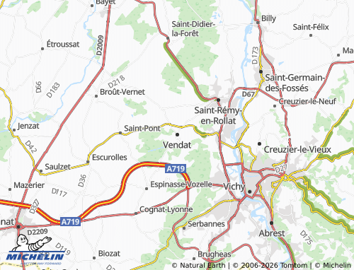Carte MICHELIN Vendat - ViaMichelin