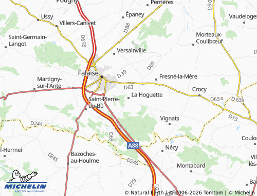 MICHELIN La Hoguette map - ViaMichelin