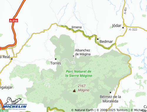 MICHELIN Albanchez de Mágina map - ViaMichelin