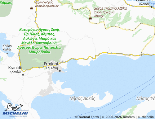 MICHELIN Achladitsa map - ViaMichelin