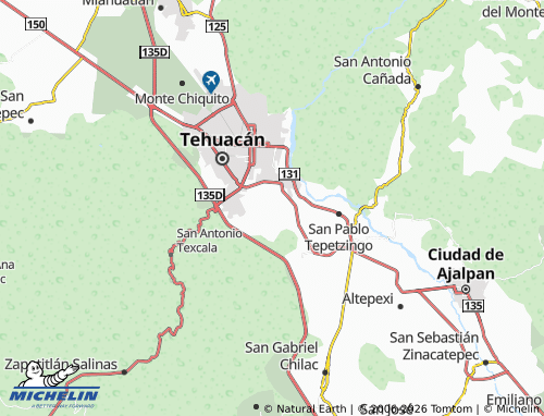 MICHELIN Valle Sur map - ViaMichelin