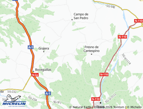 Mappa MICHELIN Sequera de Fresno - ViaMichelin