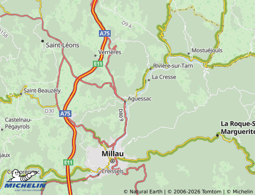 Mappa MICHELIN Compeyre - ViaMichelin