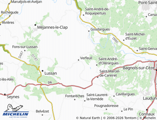 Mapa MICHELIN Verfeuil - ViaMichelin