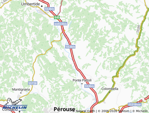 MICHELIN-Landkarte Stazione di Parlesca e Solfagnano - ViaMichelin