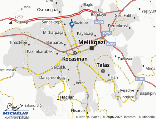 MICHELIN Tacettinveli map - ViaMichelin