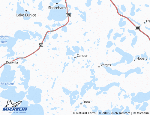 Carte MICHELIN Candor - ViaMichelin