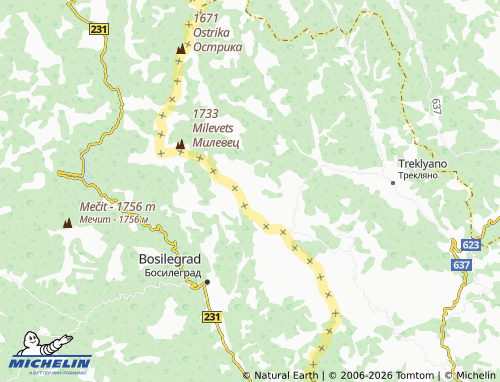 Mapa MICHELIN Kiselitsa - ViaMichelin