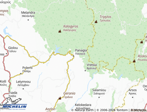 MICHELIN-Landkarte Panagia - ViaMichelin