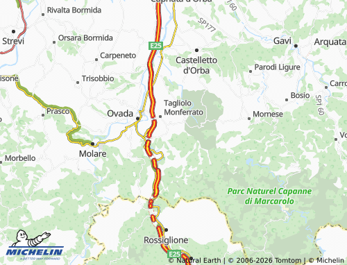 MICHELIN Mongiardino map - ViaMichelin