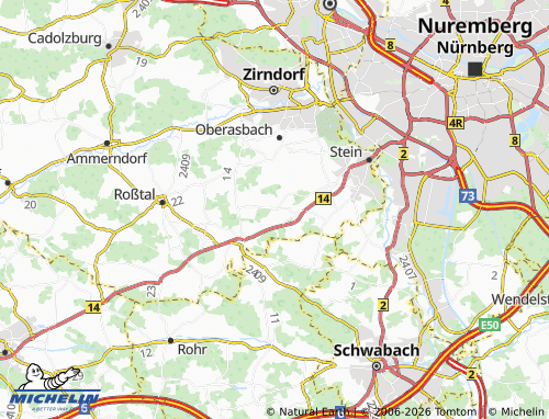 MICHELIN Unterbüchlein map - ViaMichelin