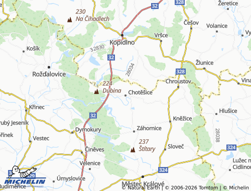 Mappa MICHELIN Chotěšice - ViaMichelin