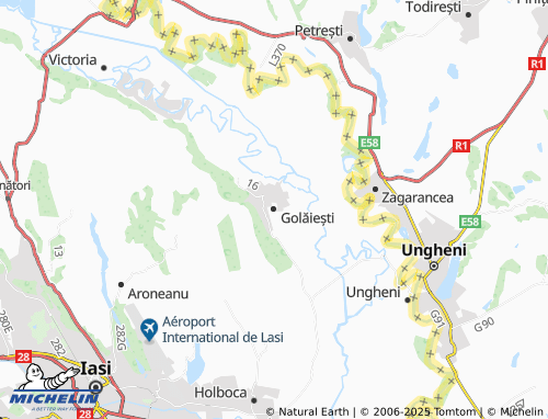 MICHELIN Golăiești map - ViaMichelin