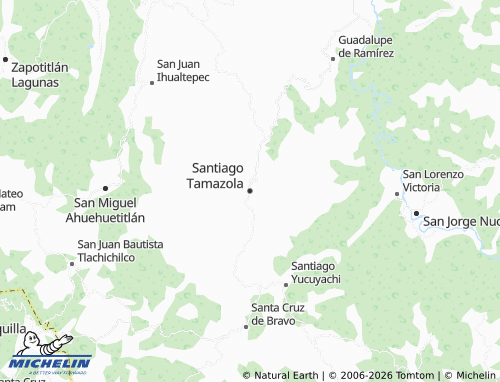 Carte MICHELIN Santiago Tamazola - ViaMichelin
