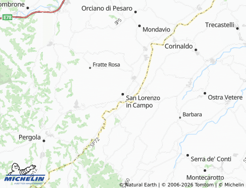 Mappa MICHELIN San Lorenzo in Campo - ViaMichelin