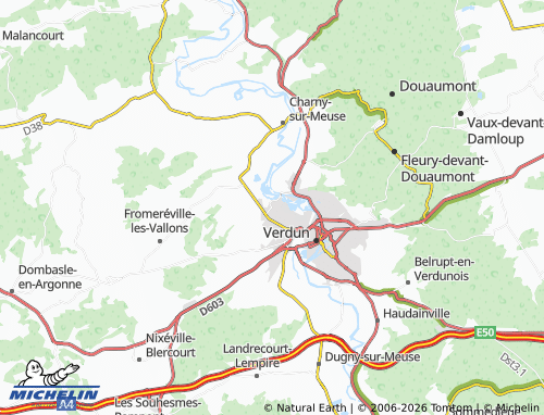 MICHELIN Thierville-sur-Meuse map - ViaMichelin