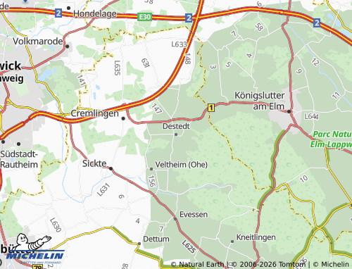 MICHELIN Destedt map - ViaMichelin
