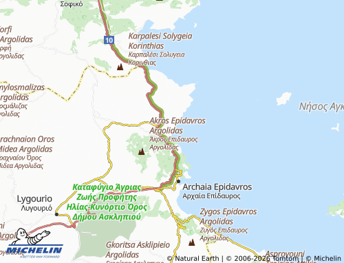 MICHELIN Ormos Neas Epidavrou map - ViaMichelin