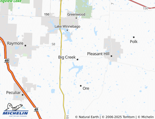 MICHELIN Big Creek map - ViaMichelin