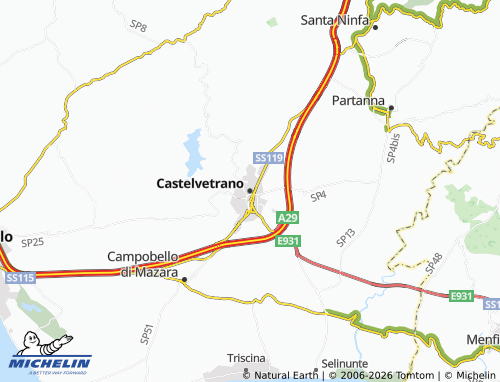 MICHELIN Castelvetrano map - ViaMichelin