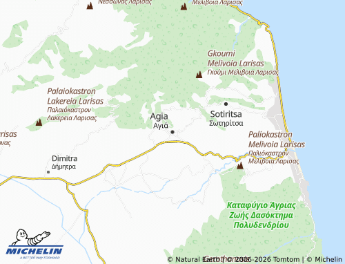 MICHELIN Agia map - ViaMichelin