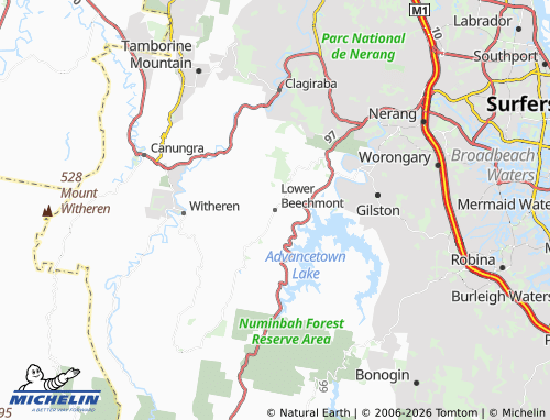 Mapa MICHELIN Lower Beechmont - ViaMichelin