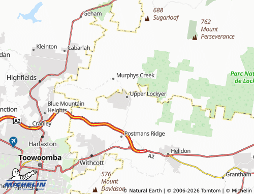 MICHELIN Upper Lockyer map - ViaMichelin