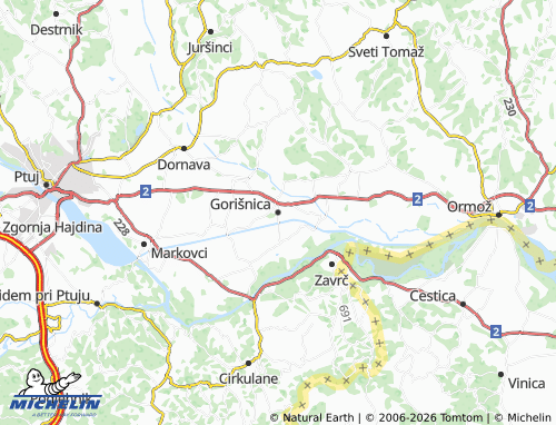 Mapa MICHELIN Gorišnica - ViaMichelin