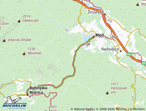 Mappa MICHELIN Bohinjska Bela - ViaMichelin
