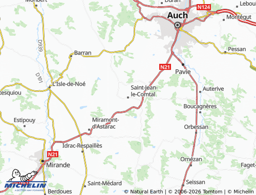 Mapa MICHELIN Saint-Jean-le-Comtal - ViaMichelin