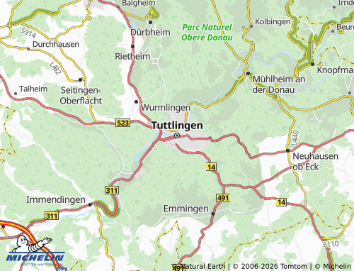 MICHELIN-Landkarte Tuttlingen - ViaMichelin
