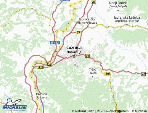 Carte MICHELIN Loznica - ViaMichelin