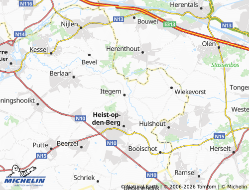Mappa MICHELIN Itegem - ViaMichelin