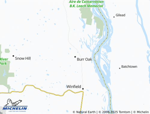 MICHELIN Burr Oak map - ViaMichelin