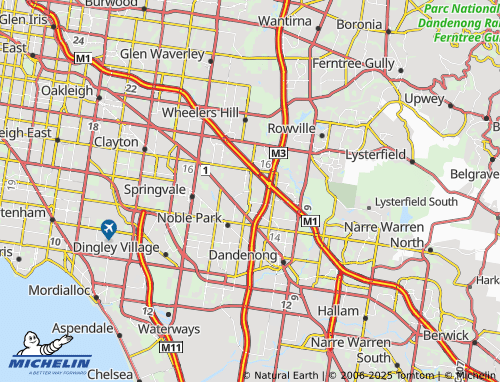 MICHELIN Noble Park North map - ViaMichelin