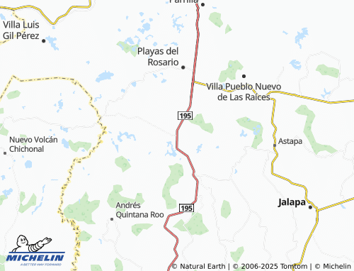 MICHELIN La Huasteca Segunda Sección map - ViaMichelin