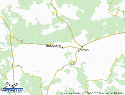 MICHELIN Borzysław map - ViaMichelin