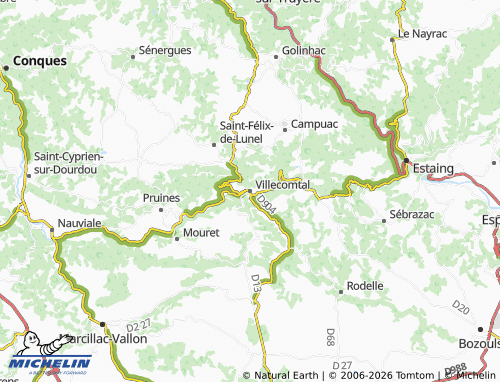 Mappa MICHELIN Villecomtal - ViaMichelin