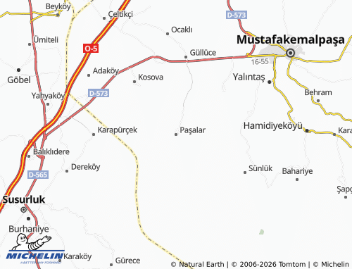 MICHELIN Paşalar map - ViaMichelin
