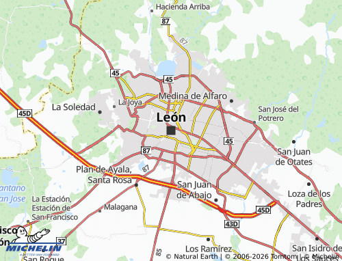 Kaart MICHELIN Leon - ViaMichelin