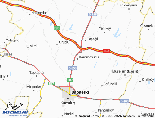 MICHELIN Karamesutlu map - ViaMichelin
