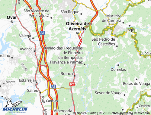 MICHELIN Caniços map - ViaMichelin