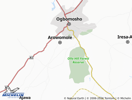 Mappa MICHELIN Aiyegun Oloye - ViaMichelin