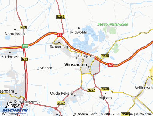 Mapa MICHELIN Heiligerlee - ViaMichelin