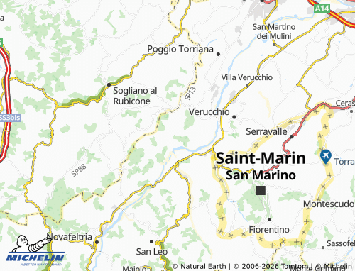 MICHELIN Montebello map - ViaMichelin