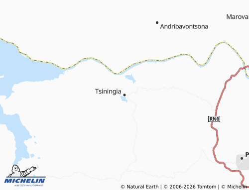 Mappa MICHELIN Tsiningia - ViaMichelin