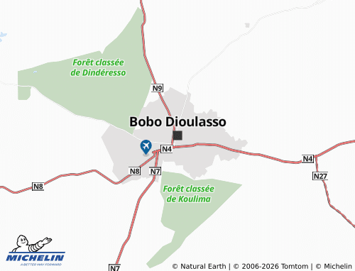 MICHELIN Bobo Dioulasso map - ViaMichelin